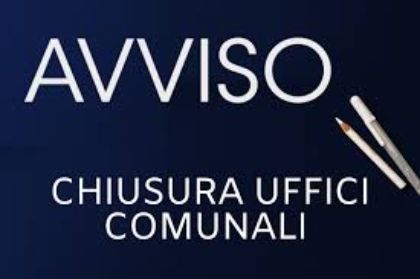 Chiusura straordinaria ufficio Anagrafe Stato Civile